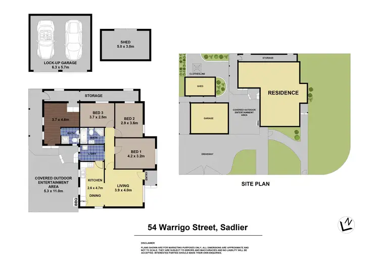 Floorplan of Homely house listing, 54 Warrigo Street, Sadleir NSW 2168