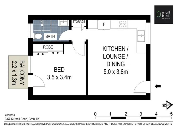 Floorplan of Homely apartment listing, 3/57 Kurnell Road, Cronulla NSW 2230