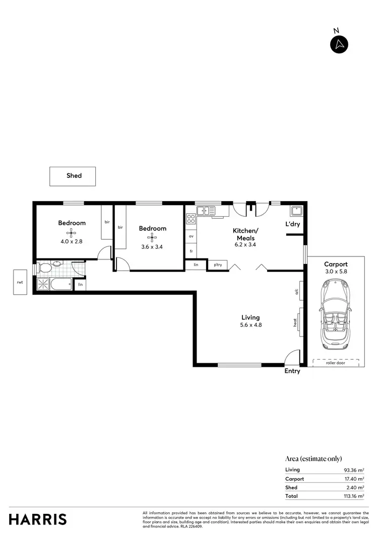 Floorplan of Homely unit listing, 6/73 Balham Avenue, Kingswood SA 5062