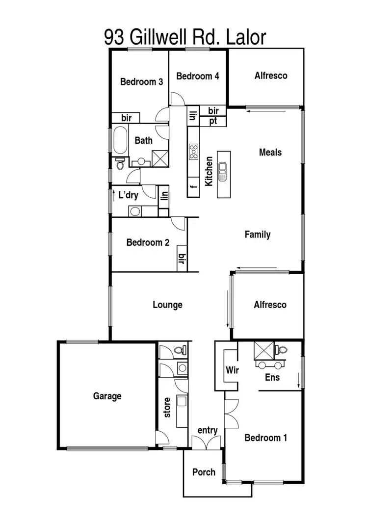 Floorplan of Homely house listing, 93 Gillwell Road, Lalor VIC 3075
