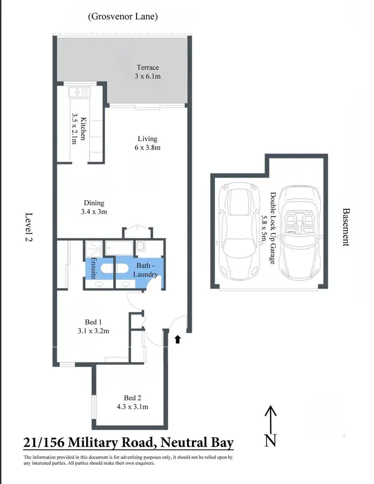 Floorplan of Homely unit listing, 21/156 Military Road, Neutral Bay NSW 2089