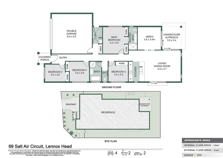 Floorplan of Homely house listing, 69 Salt Air Circuit, Lennox Head NSW 2478