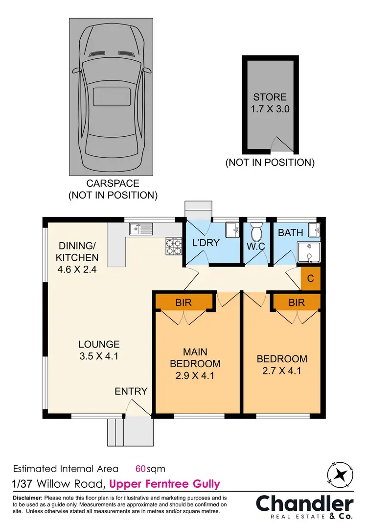 Floorplan of Homely unit listing, 1/39 Willow Road, Upper Ferntree Gully VIC 3156