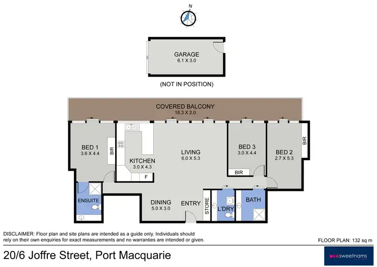 Floorplan of Homely apartment listing, 20/4-6 Joffre Street, Port Macquarie NSW 2444
