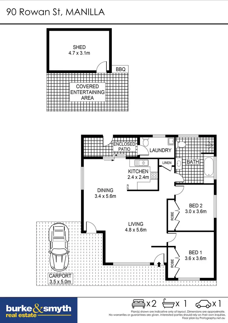 Floorplan of Homely house listing, 90 Rowan Street, Manilla NSW 2346