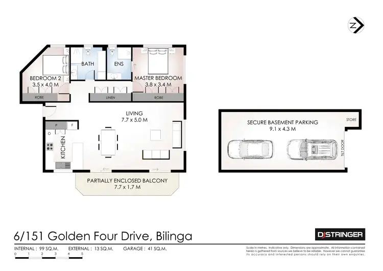 Floorplan of Homely unit listing, 6/151 Golden Four Drive, Bilinga QLD 4225