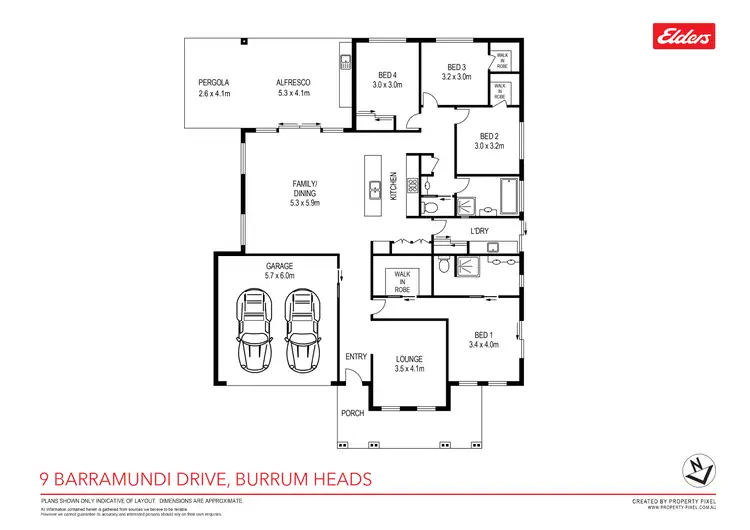 Floorplan of Homely house listing, 9 Barramundi Drive, Burrum Heads QLD 4659
