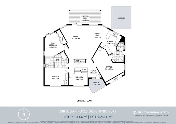 Floorplan of Homely house listing, 29B Julian Rocks Drive, Byron Bay NSW 2481