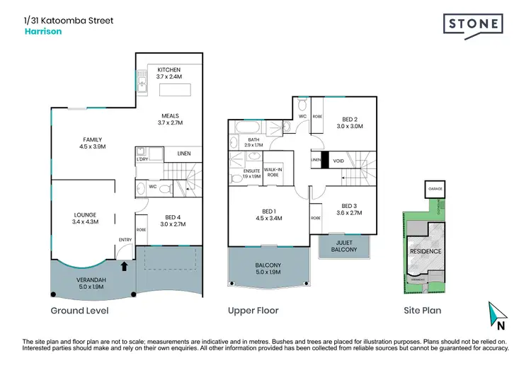 Floorplan of Homely townhouse listing, 1/31 Katoomba Street, Harrison ACT 2914