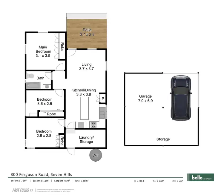 Floorplan of Homely house listing, 300 Ferguson Road, Seven Hills QLD 4170