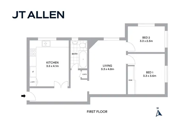 Floorplan of Homely apartment listing, 7/23-25 Vicars Avenue, North Bondi NSW 2026