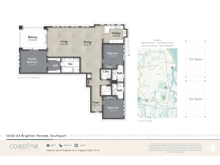 Floorplan of Homely apartment listing, 15/42-44 Brighton Parade, Southport QLD 4215