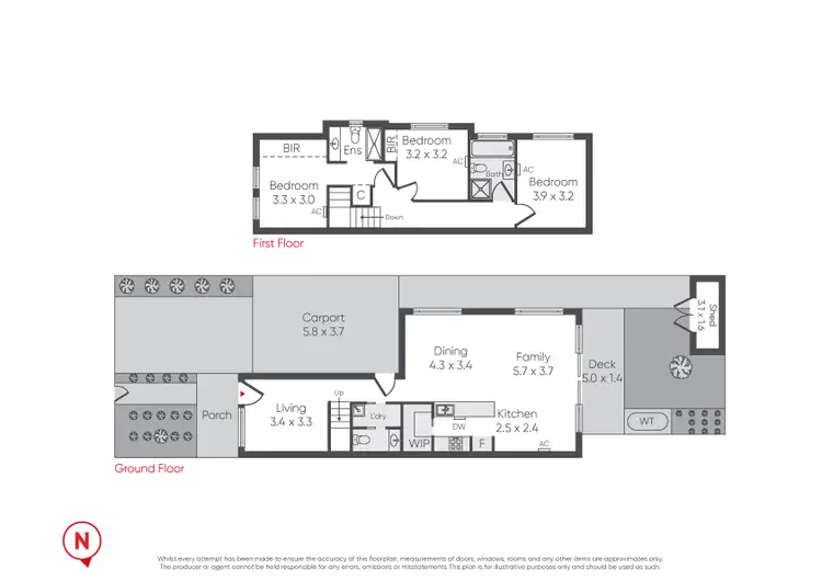 Floorplan of Homely townhouse listing, 61 Grieve Parade, Altona VIC 3018