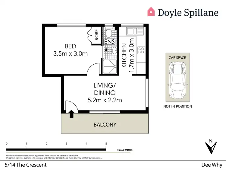Floorplan of Homely apartment listing, 5/14 The Crescent, Dee Why NSW 2099