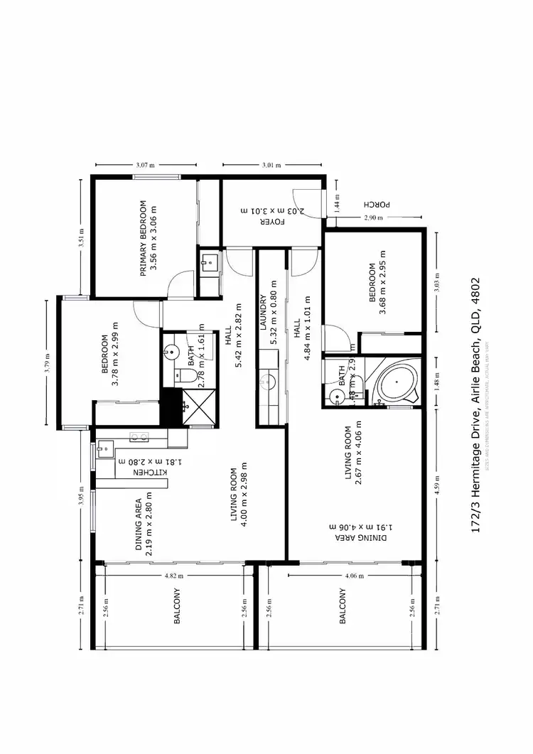 Floorplan of Homely unit listing, 172 (A1420/3 Hermitage Drive, Airlie Beach QLD 4802