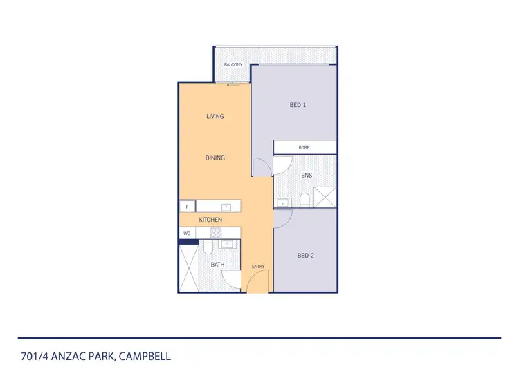 Floorplan of Homely apartment listing, 701/4 Anzac Park, Campbell ACT 2612