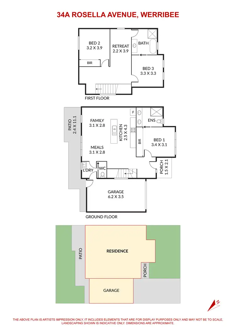 Floorplan of Homely house listing, 34a Rosella Avenue, Werribee VIC 3030