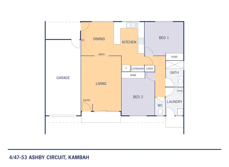Floorplan of Homely townhouse listing, 4/47 Ashby Circuit, Kambah ACT 2902