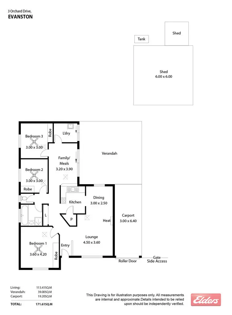Floorplan of Homely house listing, 3 Orchard Drive, Evanston SA 5116