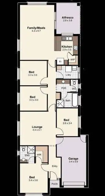 Floorplan of Homely house listing, 4 Kramer Street, Whyalla Norrie SA 5608