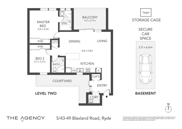 Floorplan of Homely apartment listing, 5/43-49 Blaxland Road, Ryde NSW 2112