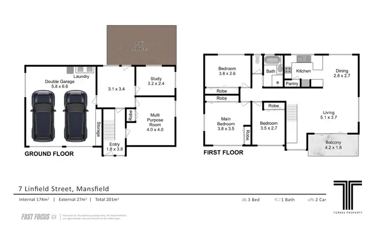 Floorplan of Homely house listing, 7 Linfield Street, Mansfield QLD 4122
