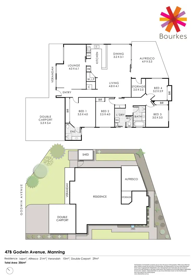 Floorplan of Homely semi-detached listing, 47A Godwin Avenue, Manning WA 6152
