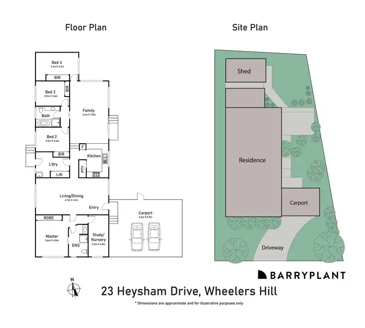 Floorplan of Homely house listing, 23 Heysham Drive, Wheelers Hill VIC 3150