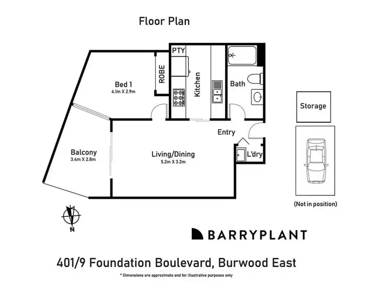 Floorplan of Homely apartment listing, 401/9 Foundation Boulevard, Burwood East VIC 3151