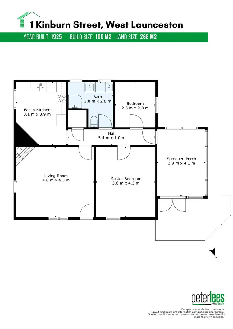 Floorplan of Homely house listing, 1 Kinburn Street, West Launceston TAS 7250