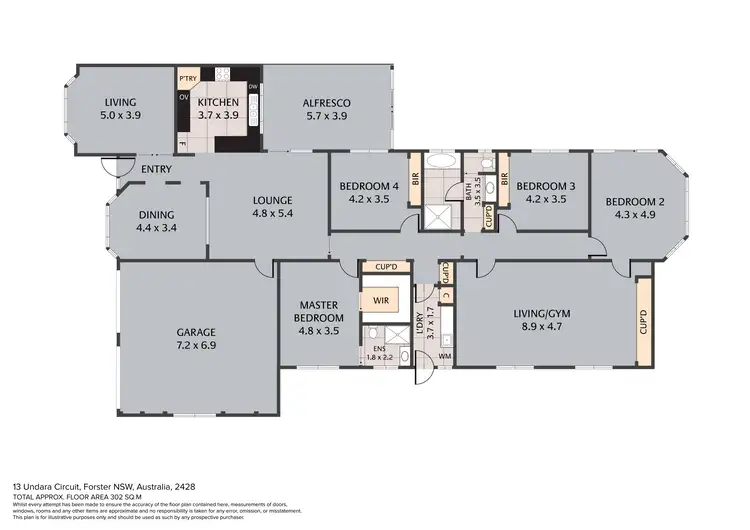 Floorplan of Homely house listing, 13 Undara Circuit, Forster NSW 2428