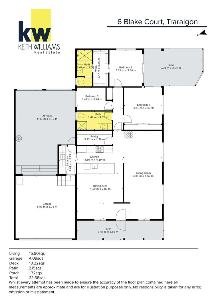 Floorplan of Homely house listing, 6 Blake Court, Traralgon VIC 3844