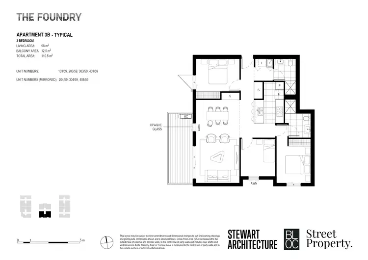 Floorplan of Homely apartment listing, 303/59 Date Street, Adamstown NSW 2289