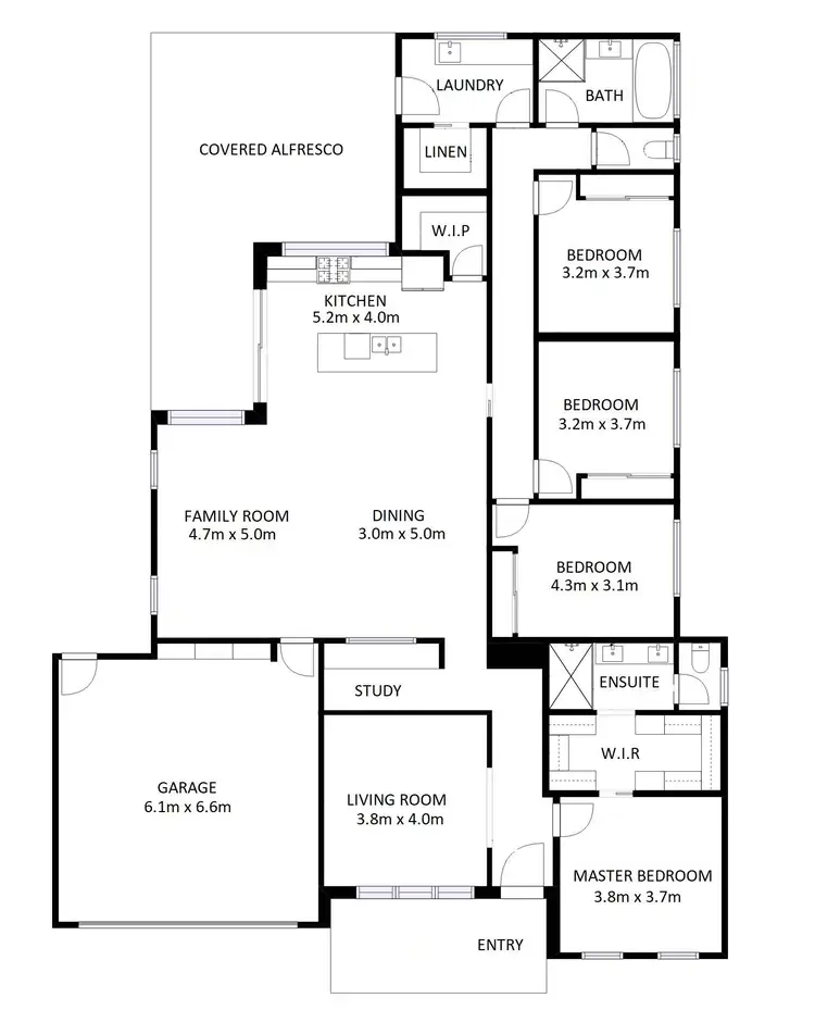 Floorplan of Homely house listing, 24 Lanning Street, Baranduda VIC 3691