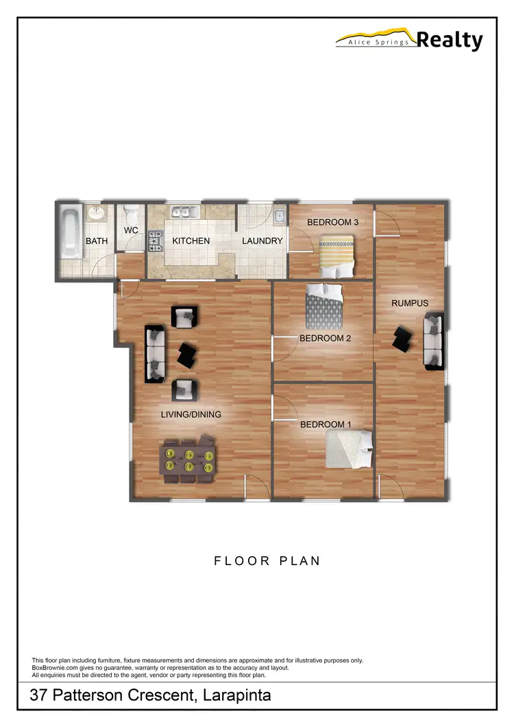 Floorplan of Homely house listing, 37 Patterson Crescent, Larapinta NT 875