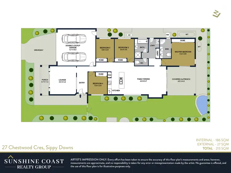 Floorplan of Homely house listing, 27 Chestwood Crescent, Sippy Downs QLD 4556