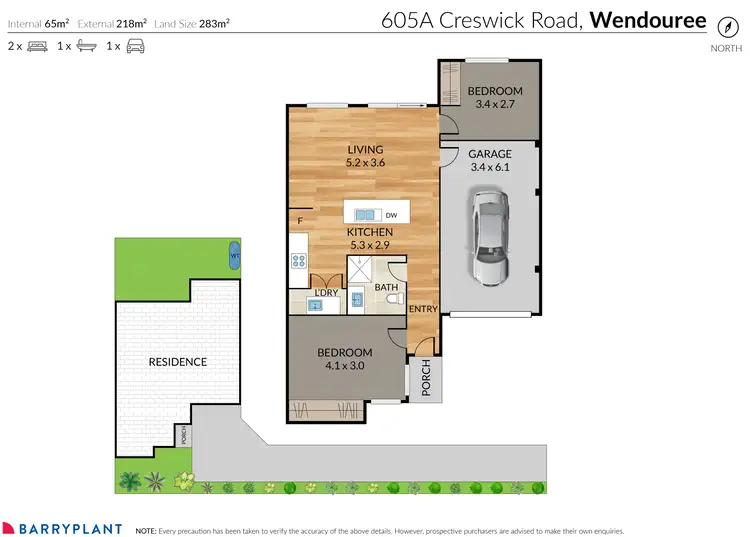 Floorplan of Homely townhouse listing, 605A Creswick Road, Wendouree VIC 3355