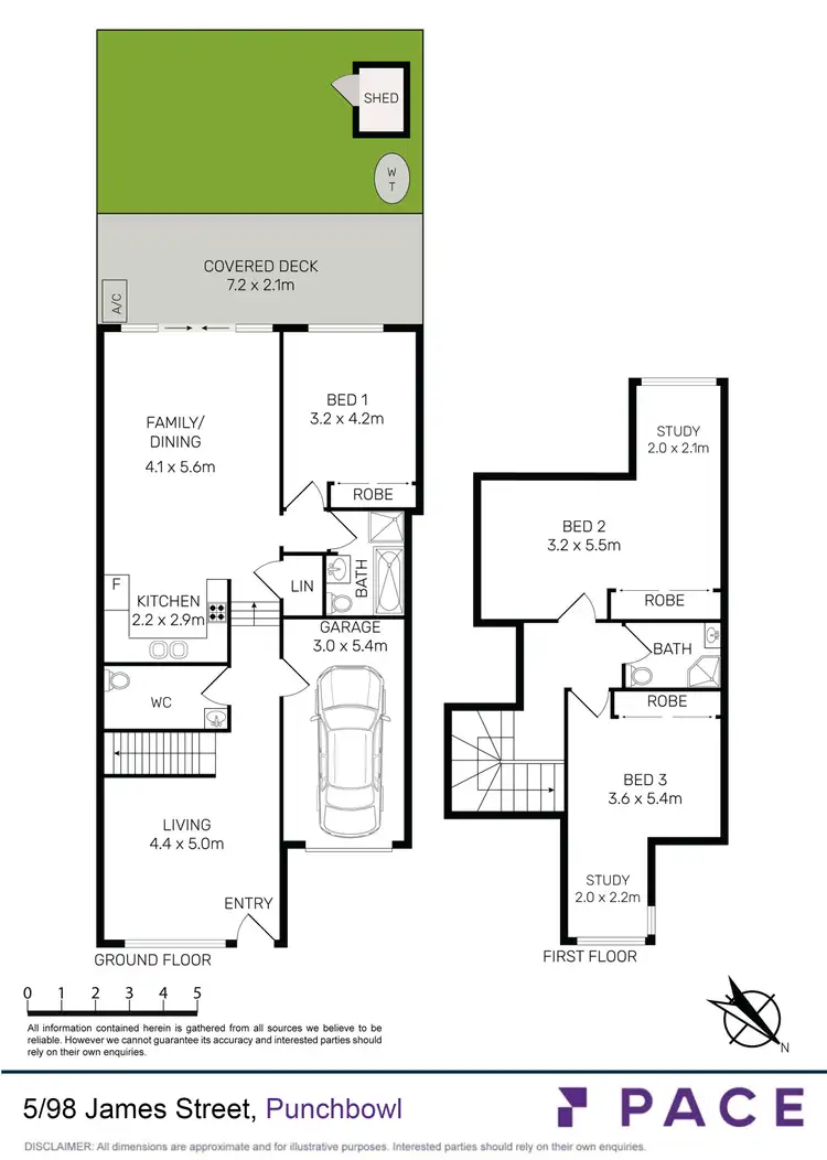 Floorplan of Homely townhouse listing, 5/98 James Street, Punchbowl NSW 2196