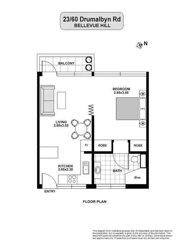Floorplan of Homely unit listing, 23/60 Drumalbyn Road, Bellevue Hill NSW 2023