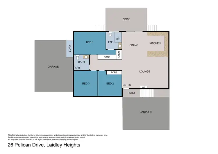 Floorplan of Homely house listing, 26 Pelican Drive, Laidley Heights QLD 4341