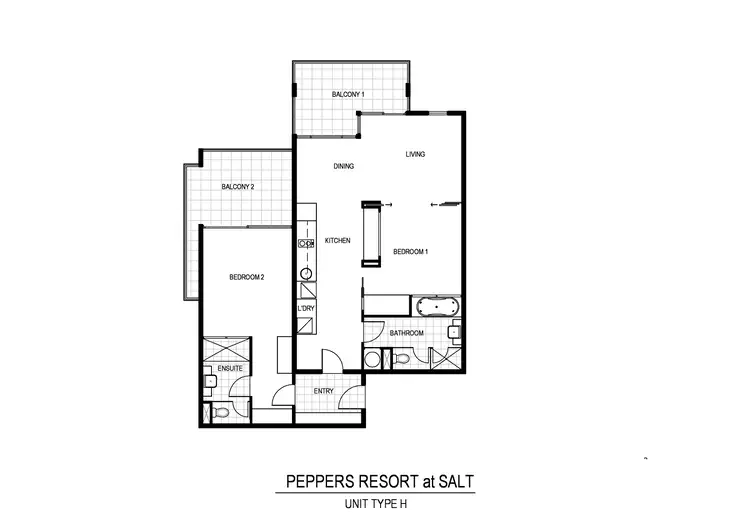 Floorplan of Homely apartment listing, 8113-14/1-25 Bells Boulevard, Kingscliff NSW 2487