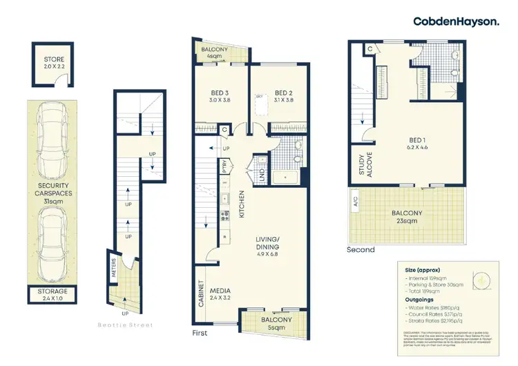 Floorplan of Homely townhouse listing, 4/148 Beattie Street, Balmain NSW 2041
