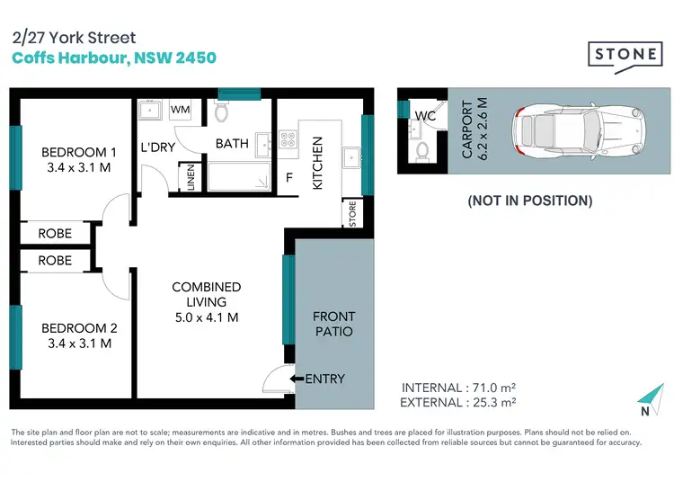 Floorplan of Homely unit listing, 2/27 York Street, Coffs Harbour NSW 2450