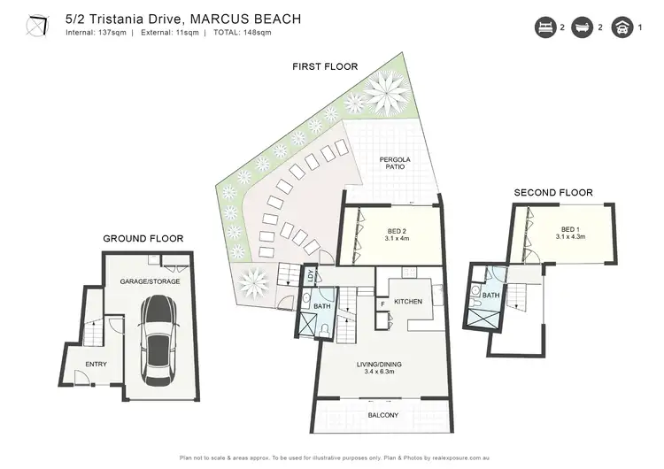 Floorplan of Homely unit listing, 5/2 Tristania Drive, Marcus Beach QLD 4573