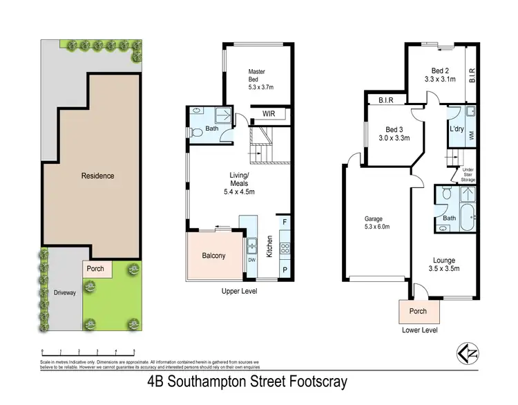 Floorplan of Homely townhouse listing, 4B Southampton Street, Footscray VIC 3011
