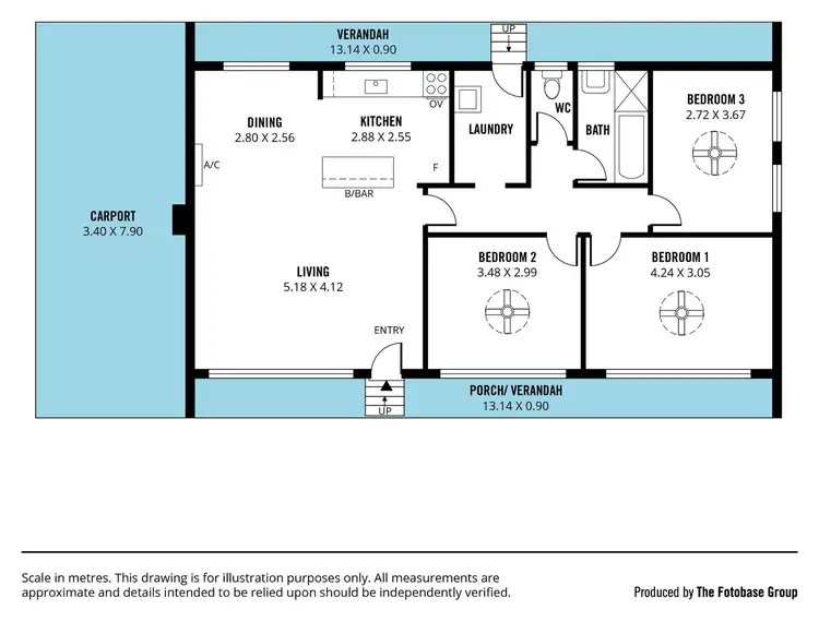 Floorplan of Homely house listing, 1 Almond Grove, Morphett Vale SA 5162