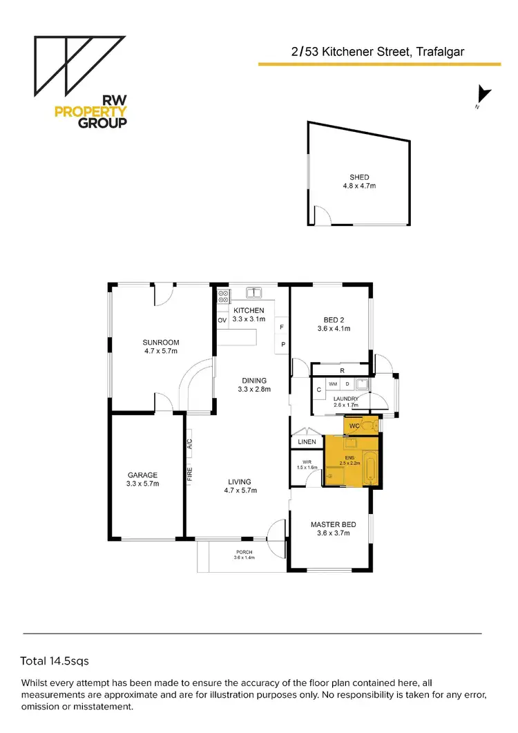 Floorplan of Homely unit listing, 2/53 Kitchener Street, Trafalgar VIC 3824