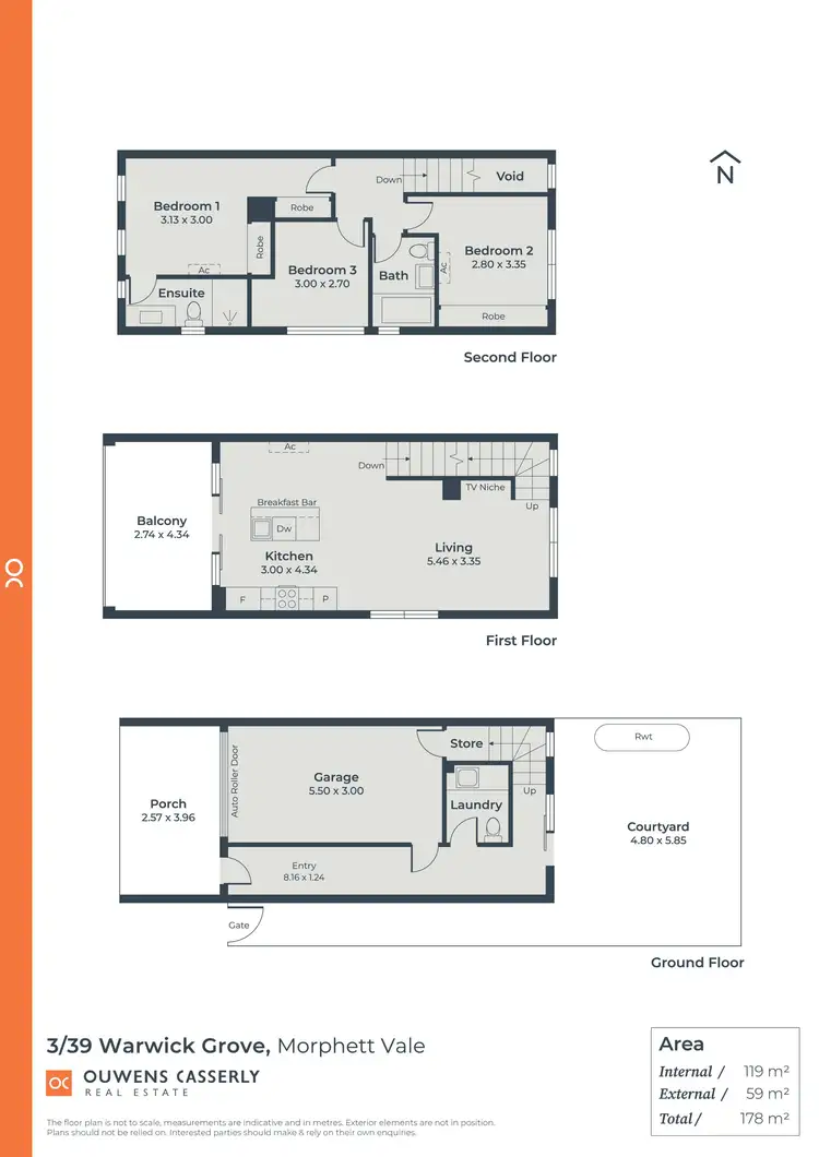 Floorplan of Homely townhouse listing, 3/39 Warwick Grove, Morphett Vale SA 5162