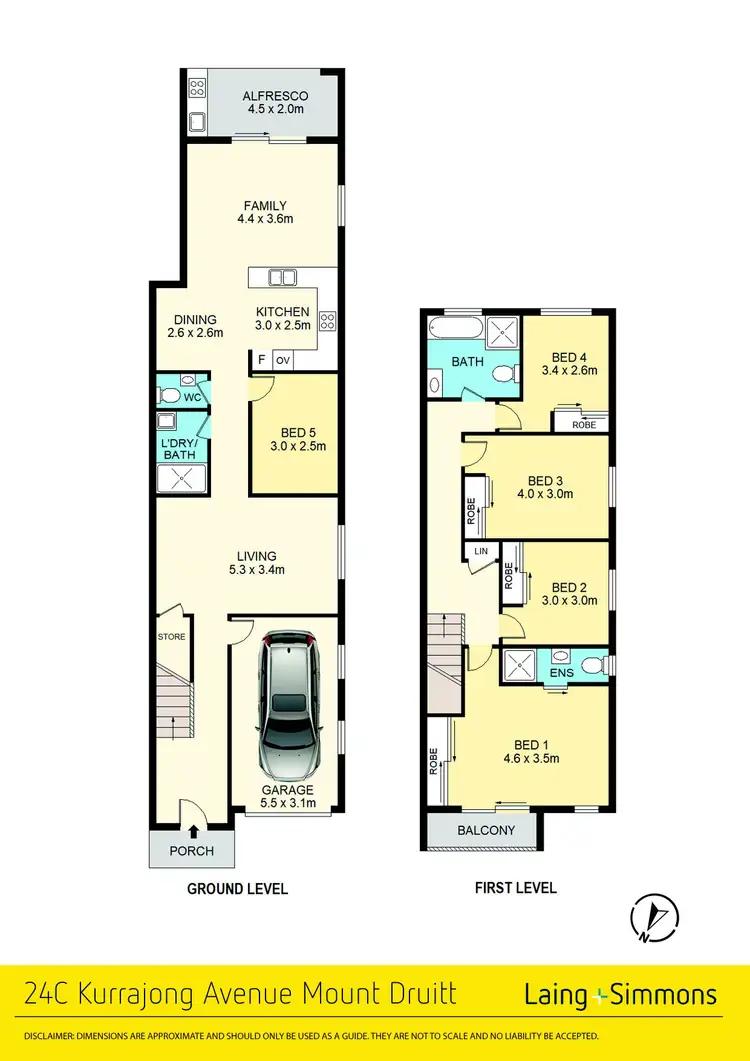 Floorplan of Homely semi-detached listing, 24C Kurrajong Avenue, Mount Druitt NSW 2770