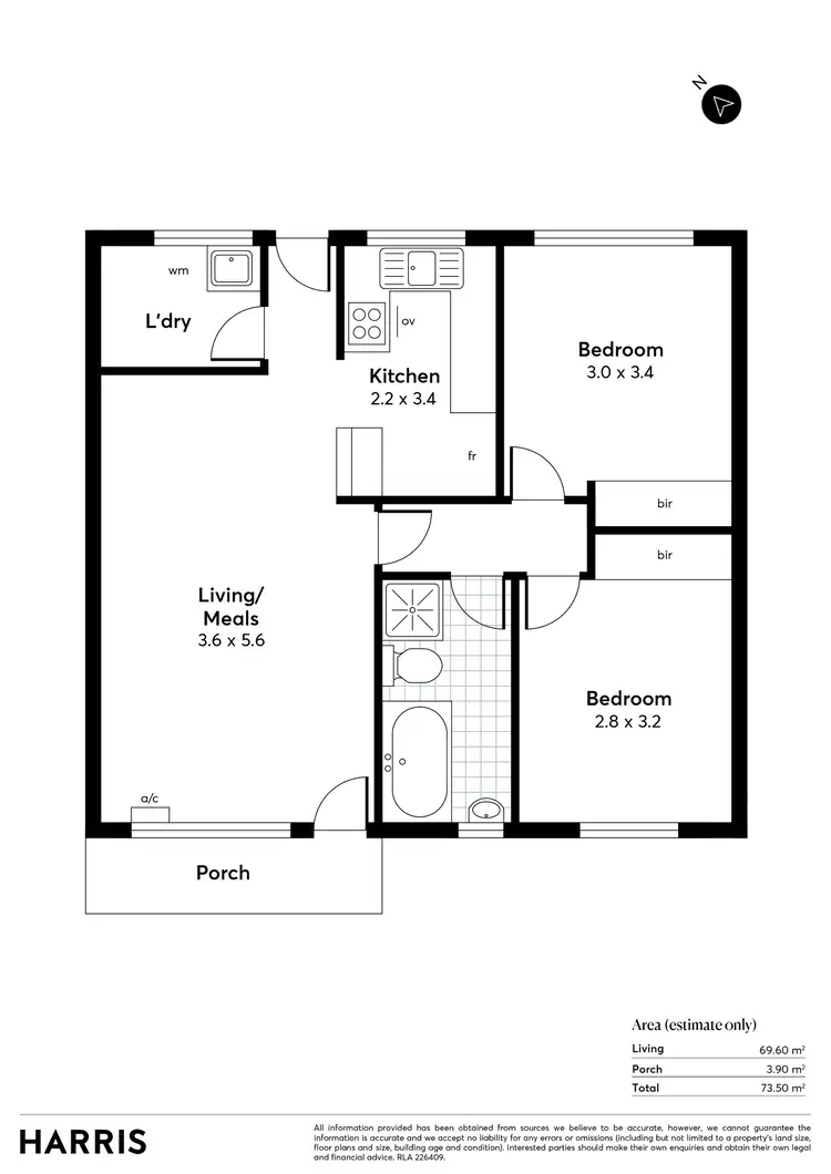 Floorplan of Homely apartment listing, 25/47 Jarvis Road, Elizabeth Vale SA 5112